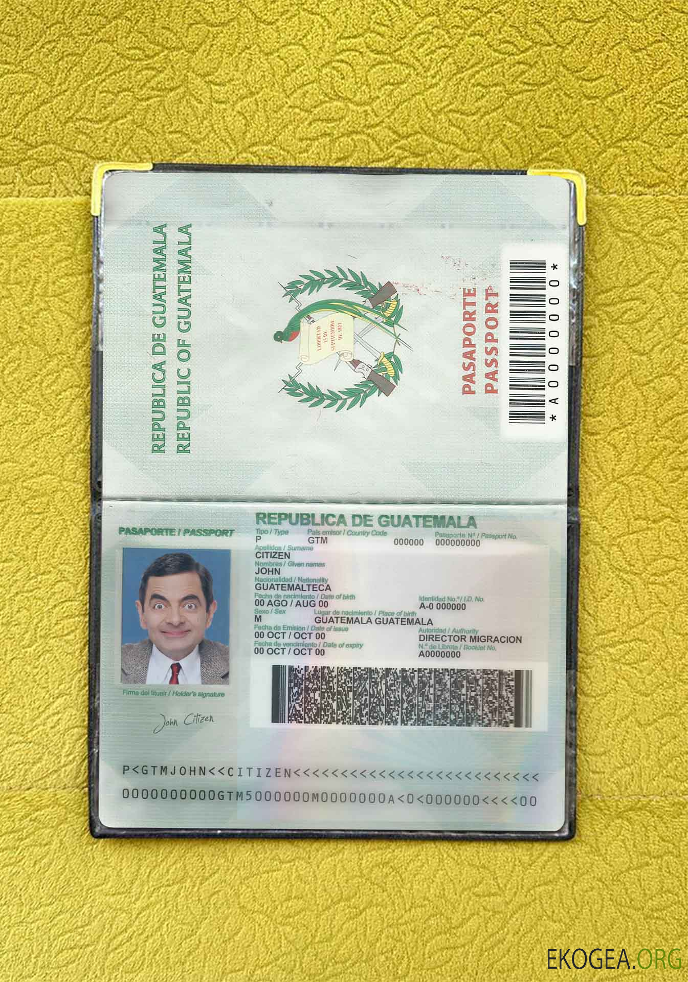 Look de photo de passeport du Guatemala